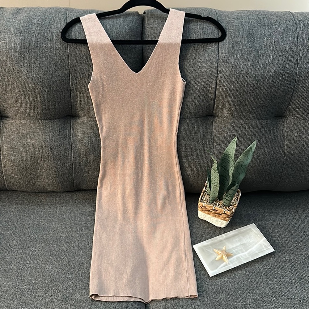 Beige Mini Dress